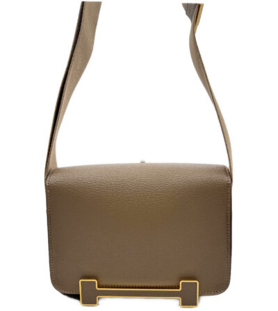 ゲタ エトゥープ シェーブル ゴールド金具