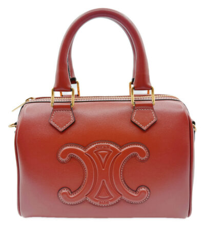 キュイル トリオンフ ボストン 2WAYバッグ ブラウン カーフ ゴールド金具