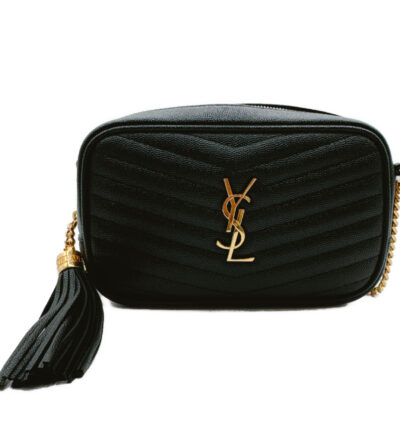 ルー ミニバッグ 黒 レザー ゴールド金具 618057